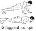 Workout Drill-Staggered Push-Ups